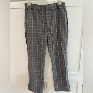 Abercrombie & Fitch Plaid Ankle Straight Leg Trousers - size small
